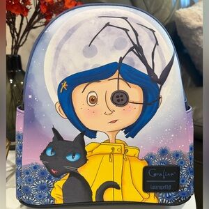 NWT Loungefly Coraline Button Eye Flower Mini Backpack